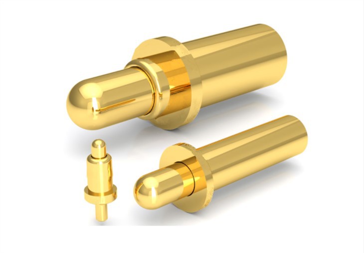 Kullaga kaetud vedruga Pogo Pin