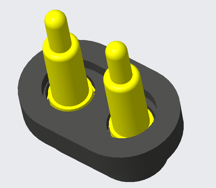 Veekindel isane ja emane Pogo Pin pistik